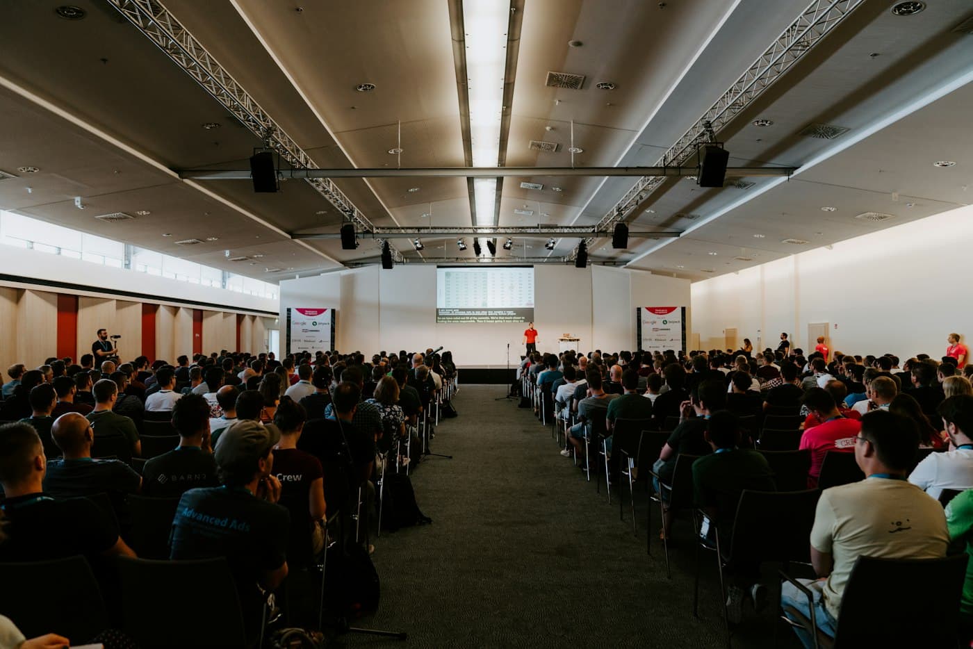Conference hall with seated audience