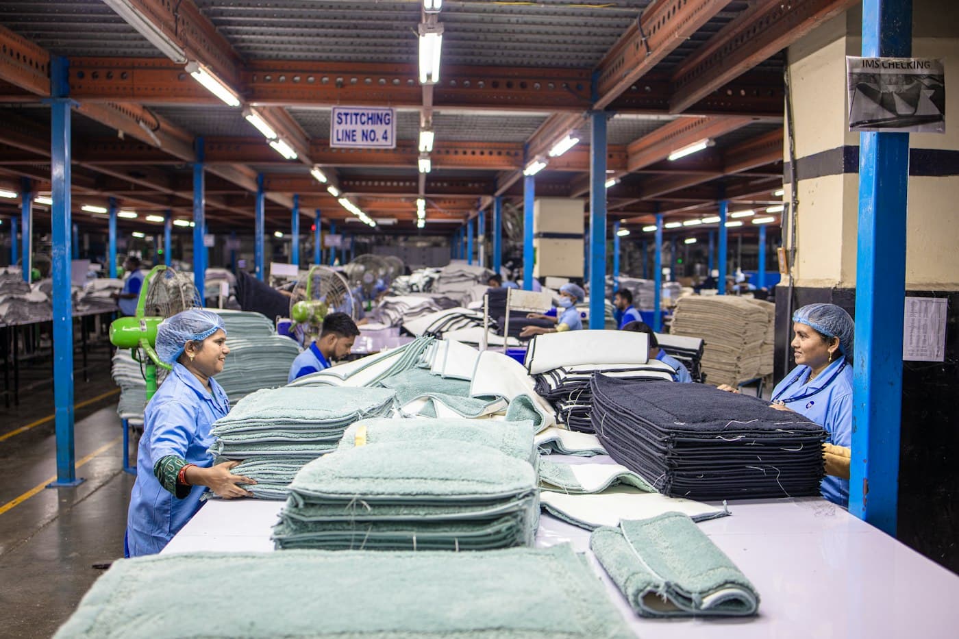Garment production floor